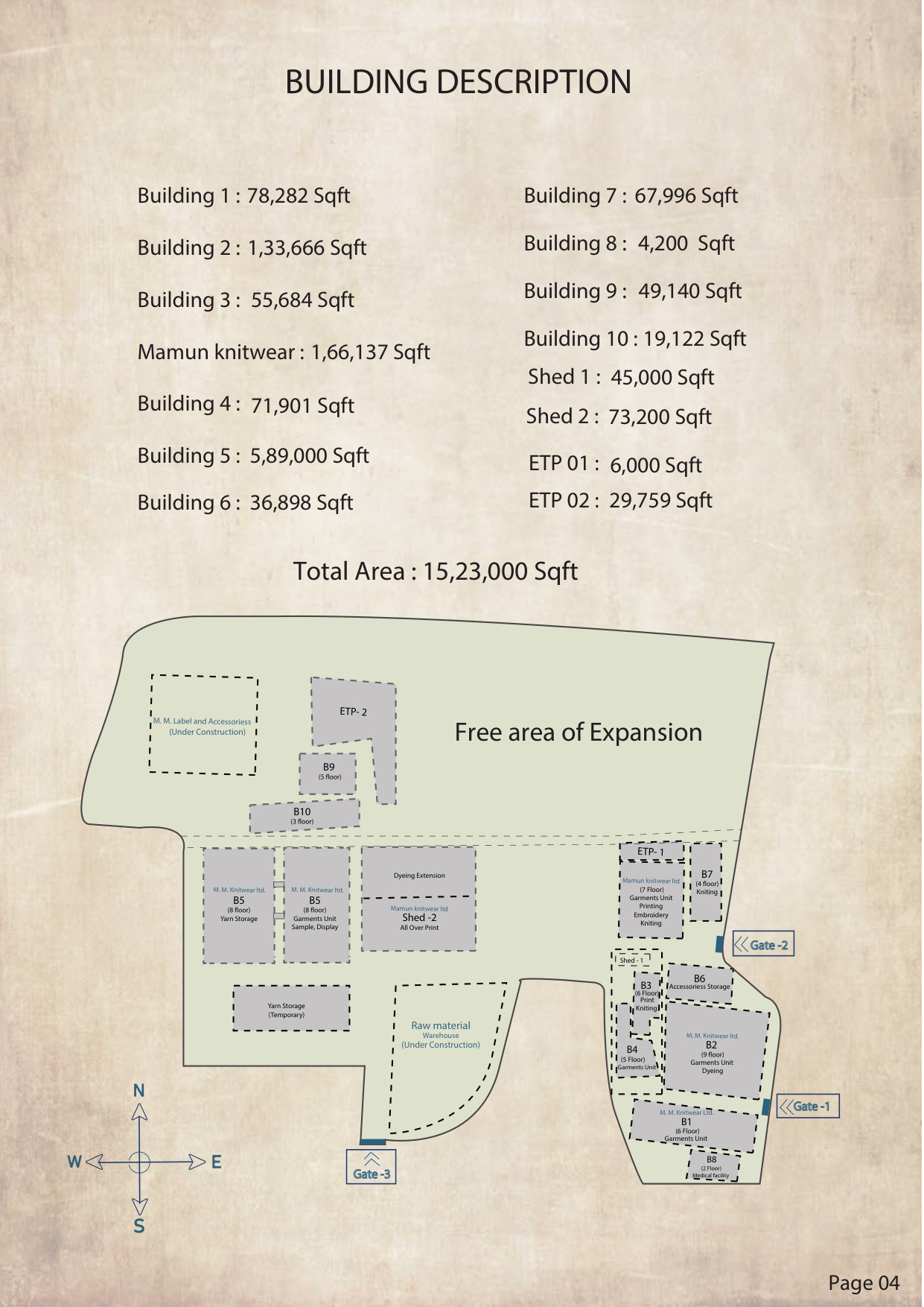 M.M. Knitwear Ltd. building layout map